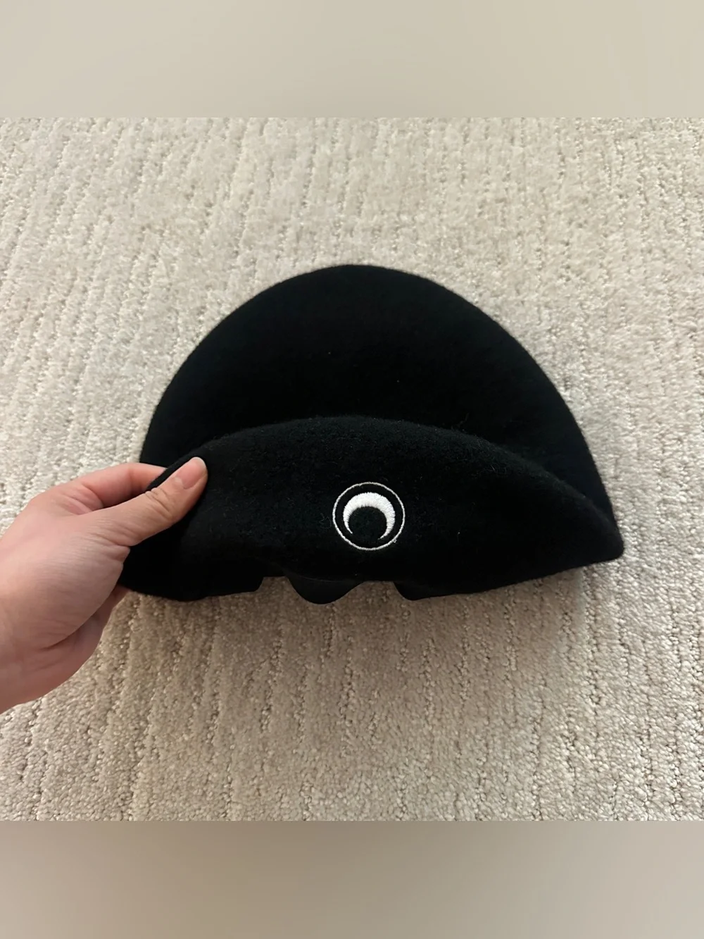 Marine Serre Wool Logo Beret